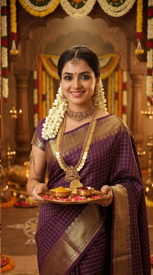 Banarasi Soft Silk Saree - Maroon