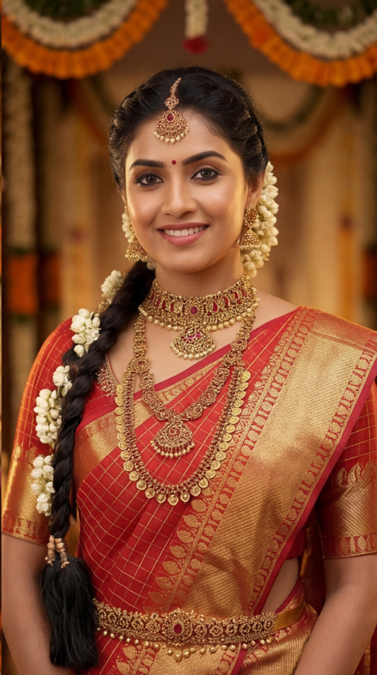 Banarasi Soft Silk Saree - Red