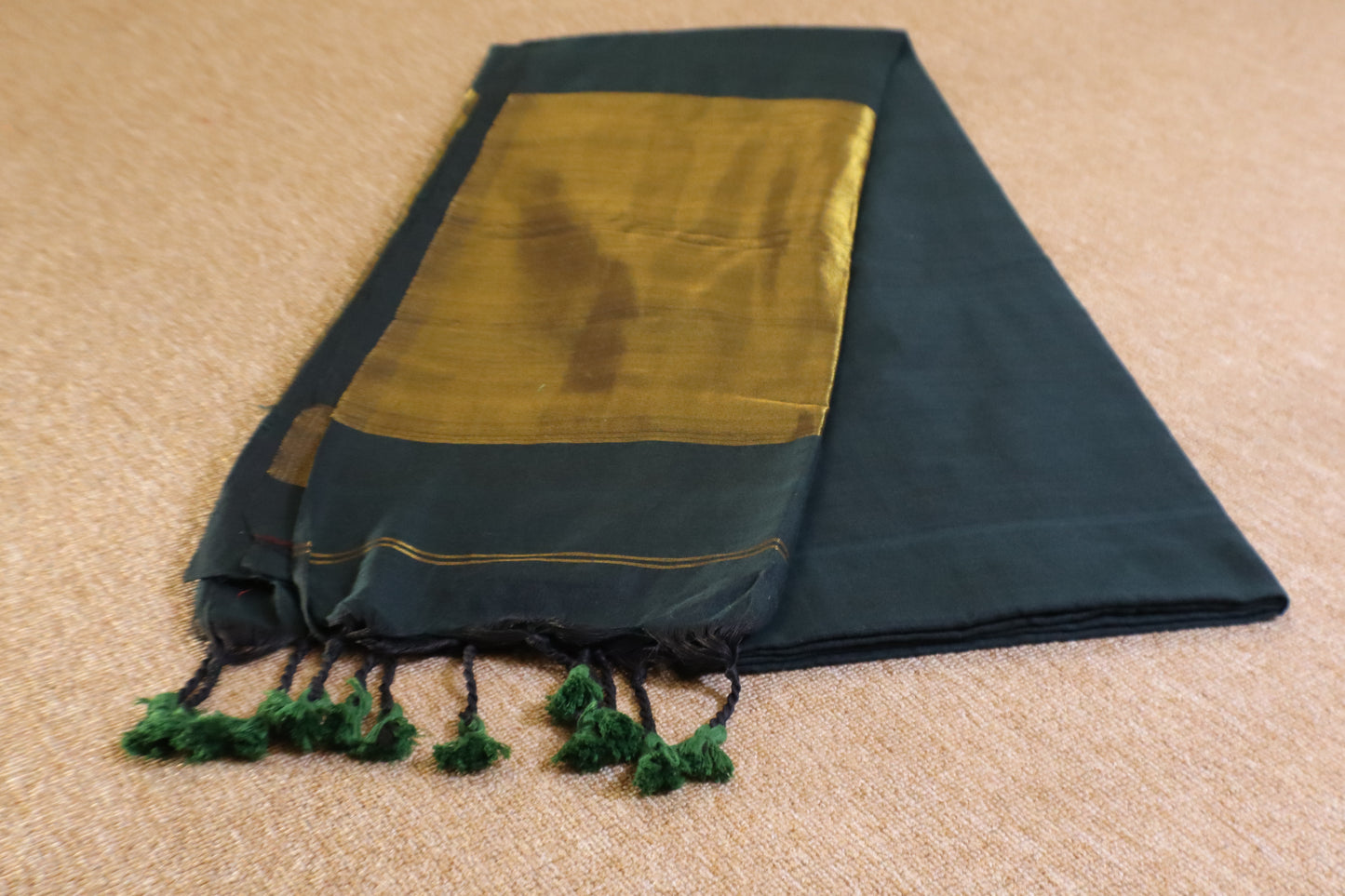 Khadhi Cotton Saree - Green