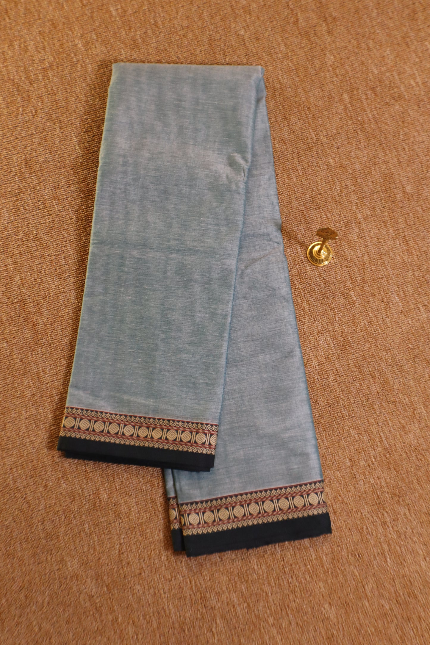 Narayanpet Saree - Green with Dark Green Border - NPEQ014
