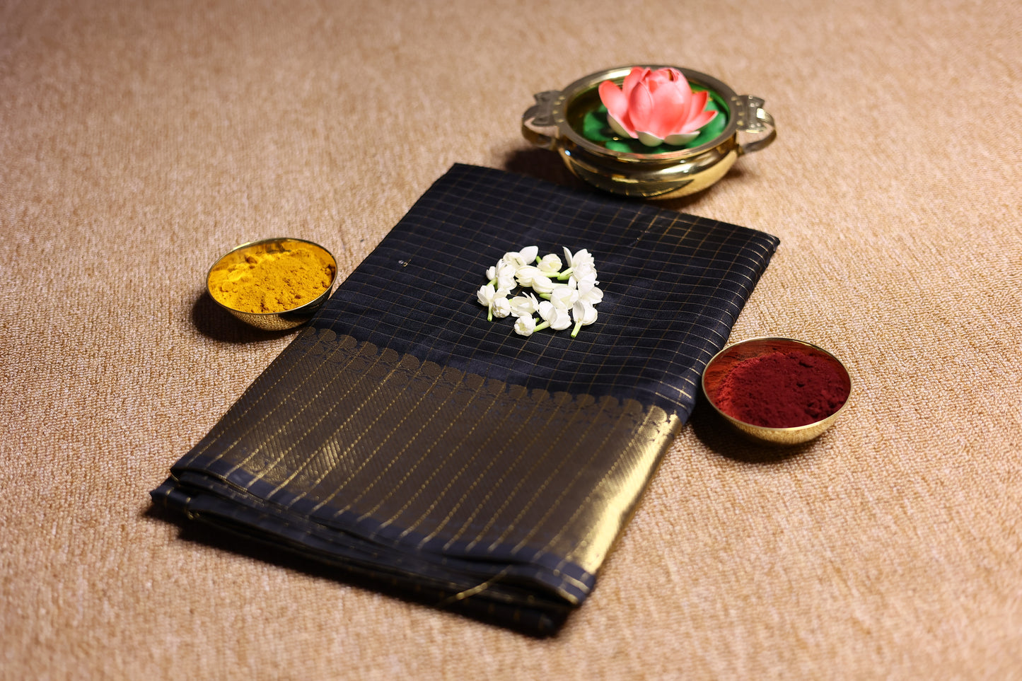 Banarasi Soft Silk Saree - Black