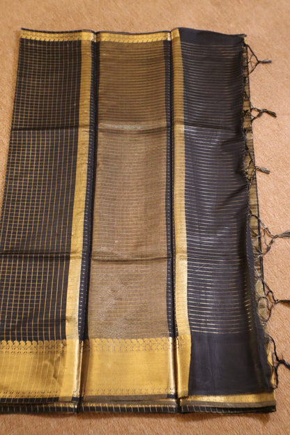 Banarasi Soft Silk Saree - Black