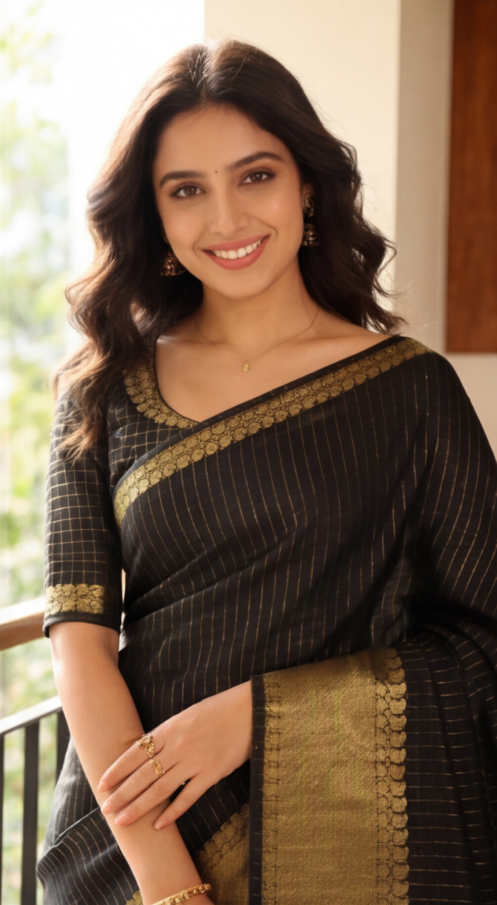 Banarasi Soft Silk Saree - Black