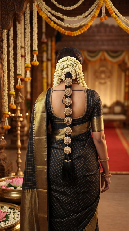 Banarasi Soft Silk Saree - Black
