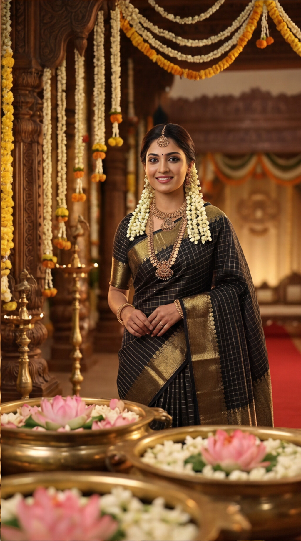Banarasi Soft Silk Saree - Black