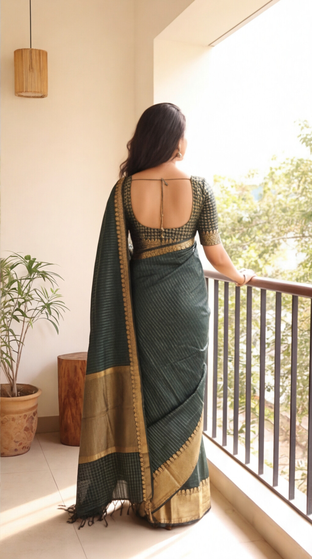 Banarasi Soft Silk Saree - Green