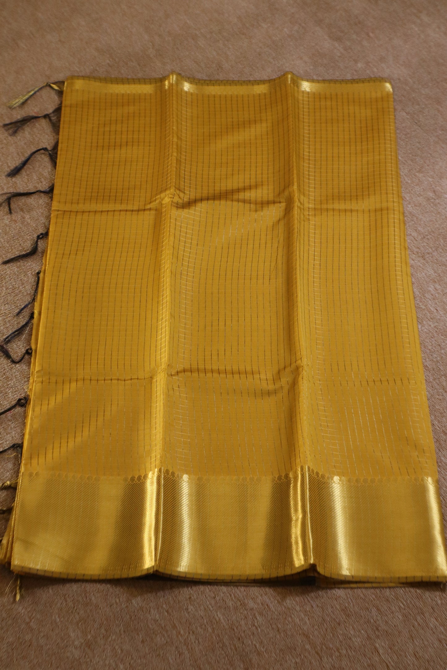 Banarasi Soft Silk Saree - Mustard Yellow