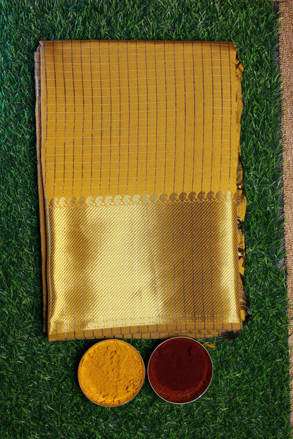 Banarasi Soft Silk Saree - Mustard Yellow