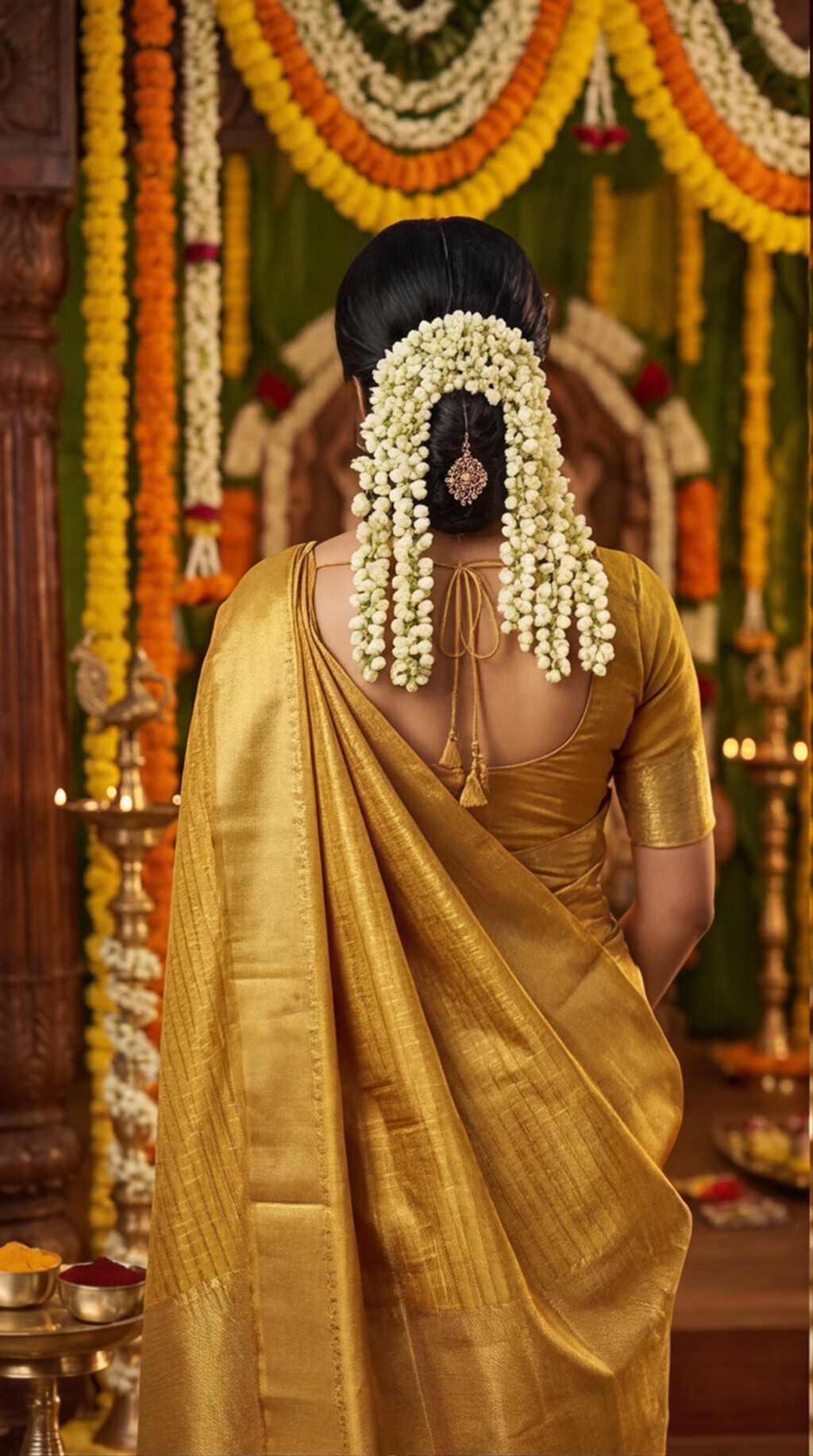 Banarasi Soft Silk Saree - Mustard Yellow