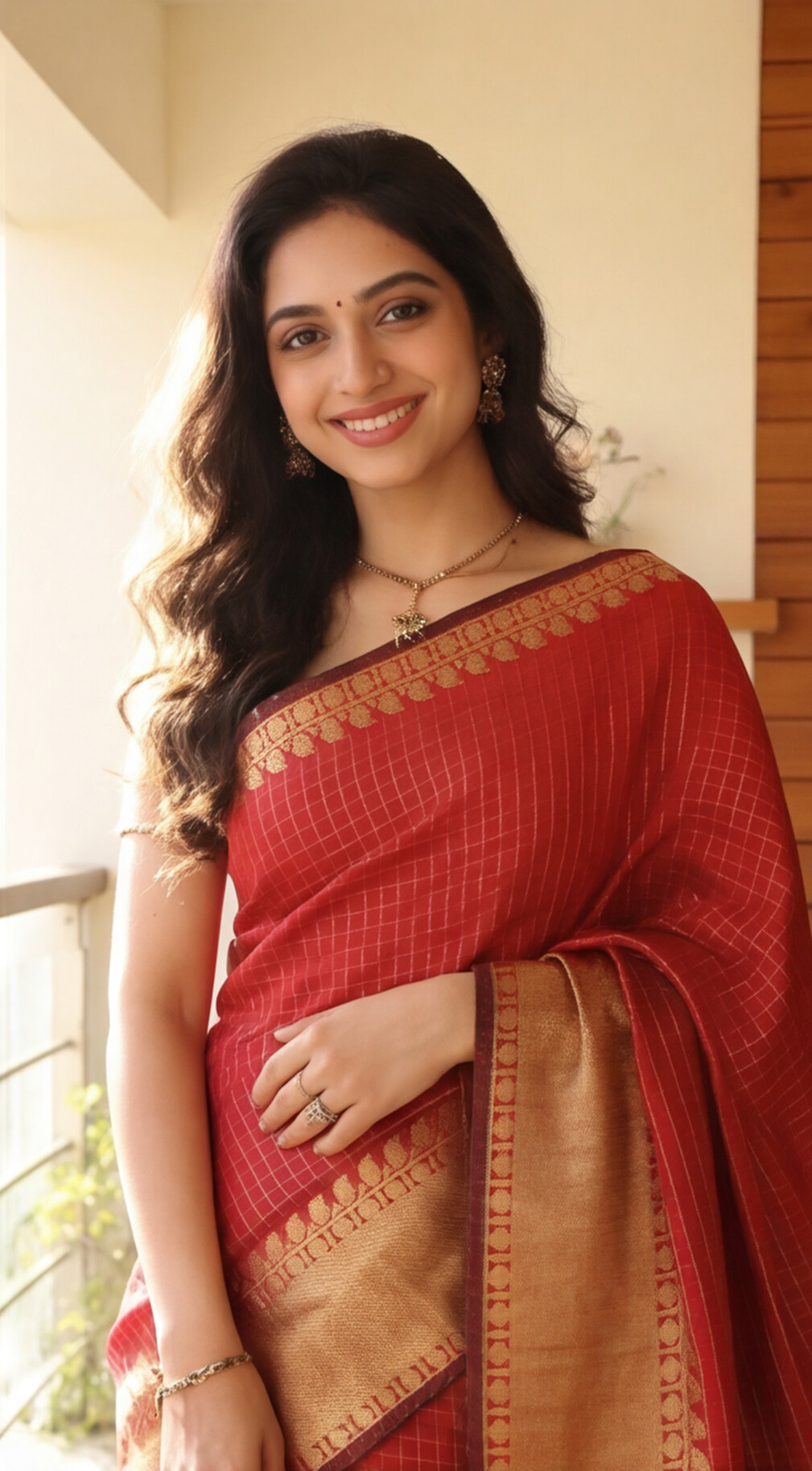 Banarasi Soft Silk Saree - Red