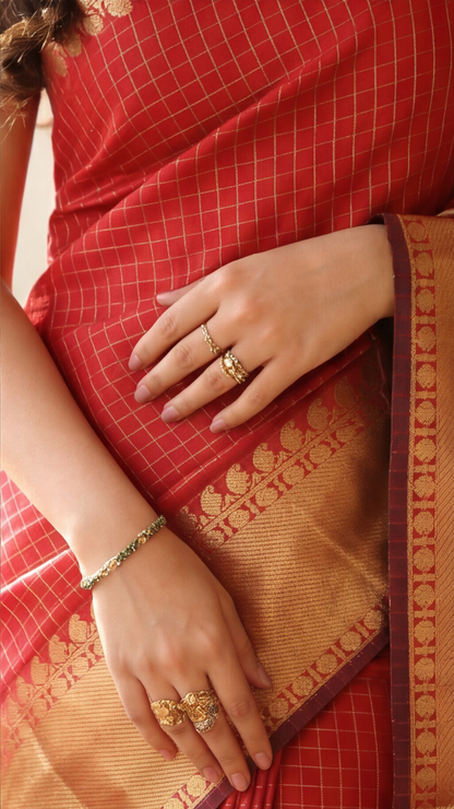 Banarasi Soft Silk Saree - Red