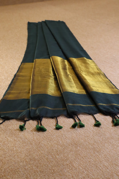 Khadhi Cotton Saree - Green