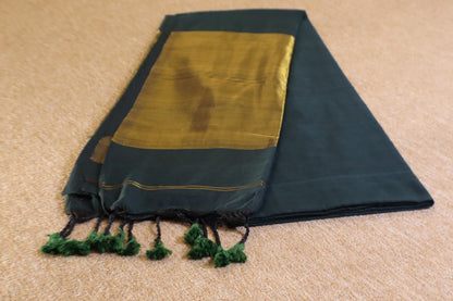 Khadhi Cotton Saree - Green
