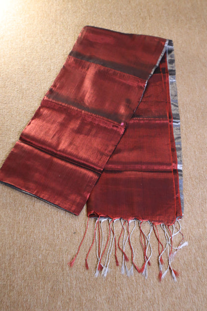 Khadi Tissue Saree - Red