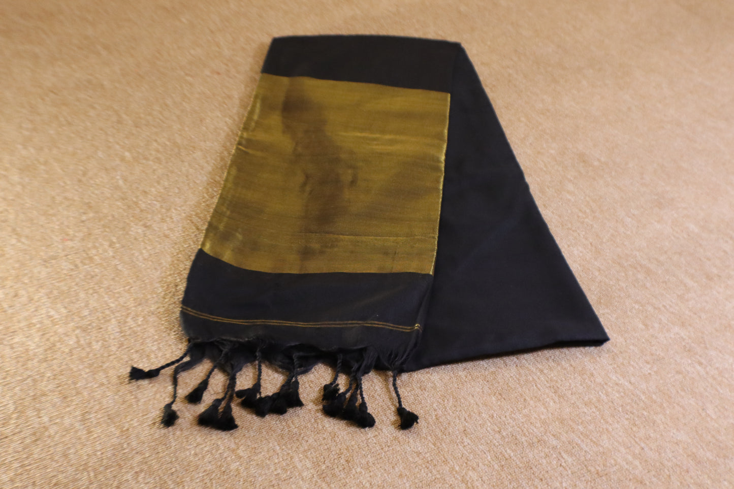 Khadhi Cotton Saree - Black