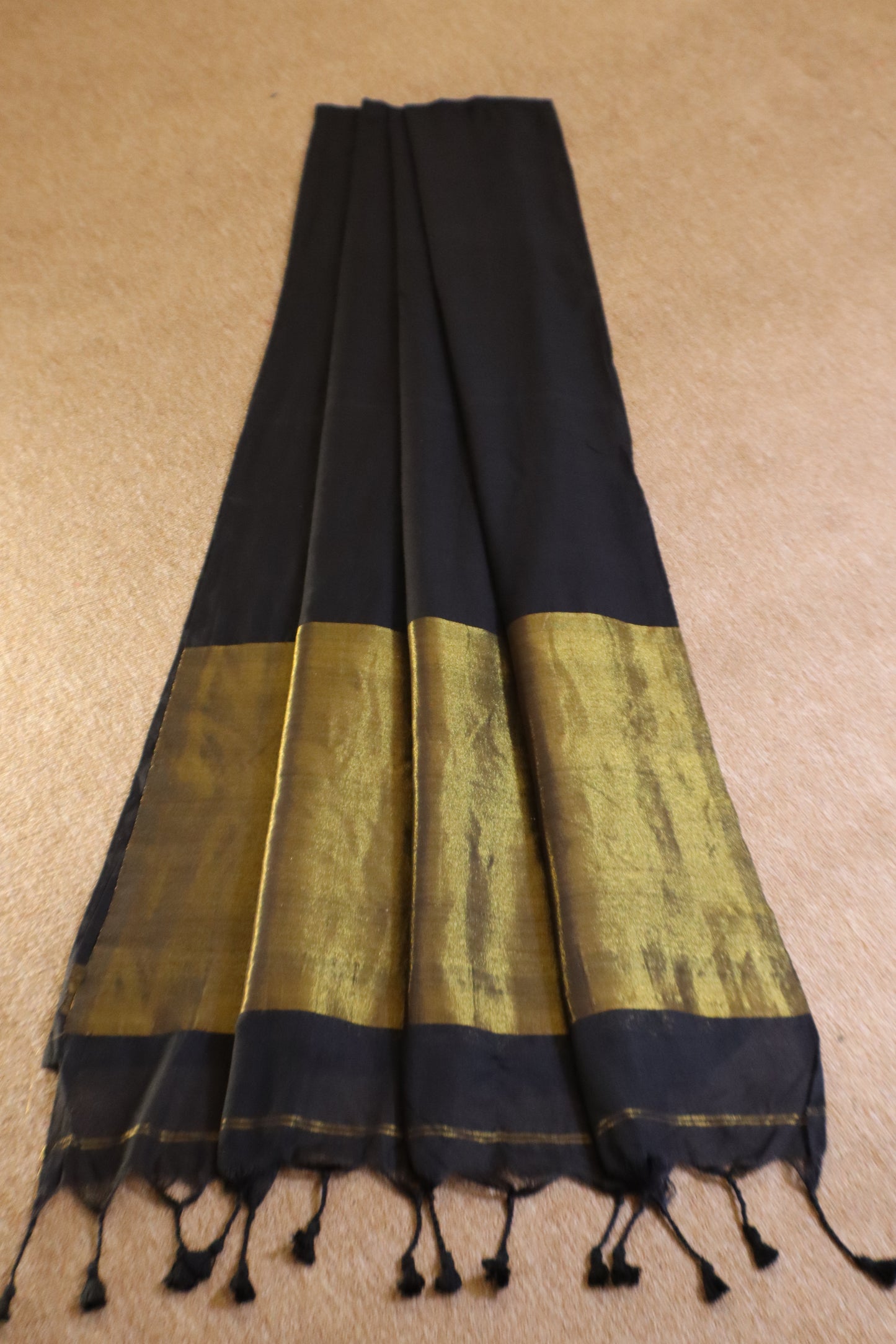 Khadhi Cotton Saree - Black