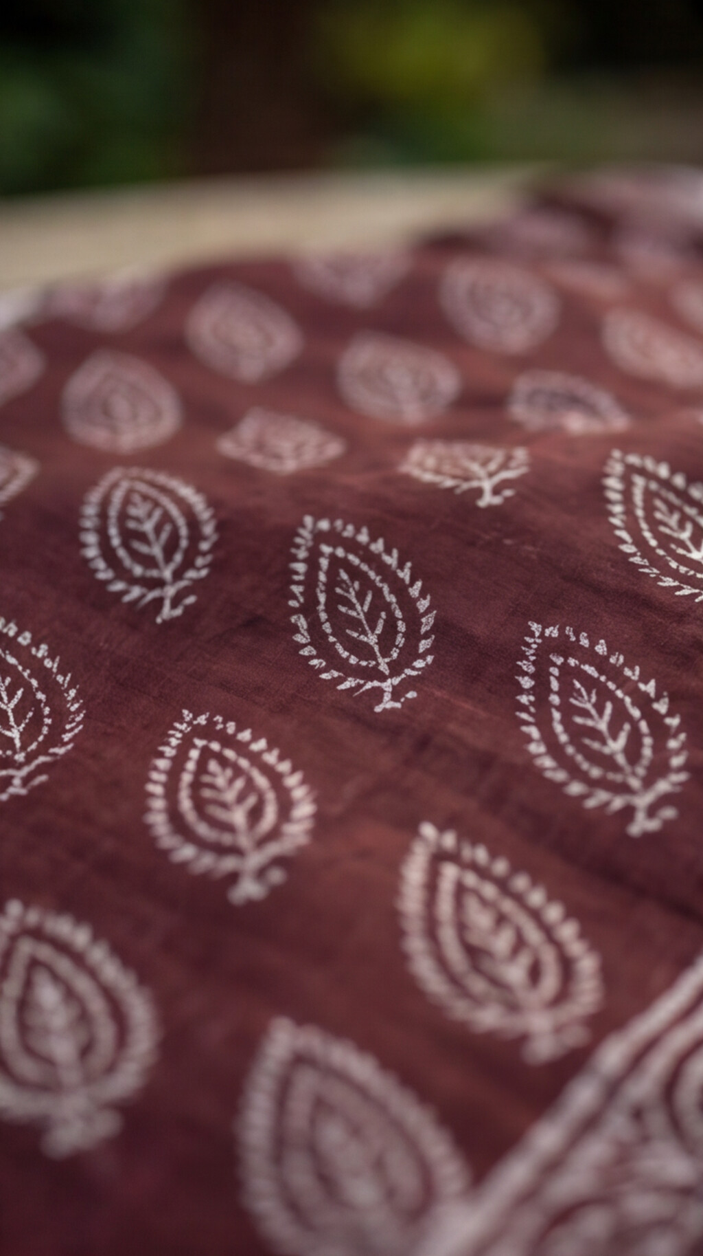 Linen Cotton Saree - Maroon