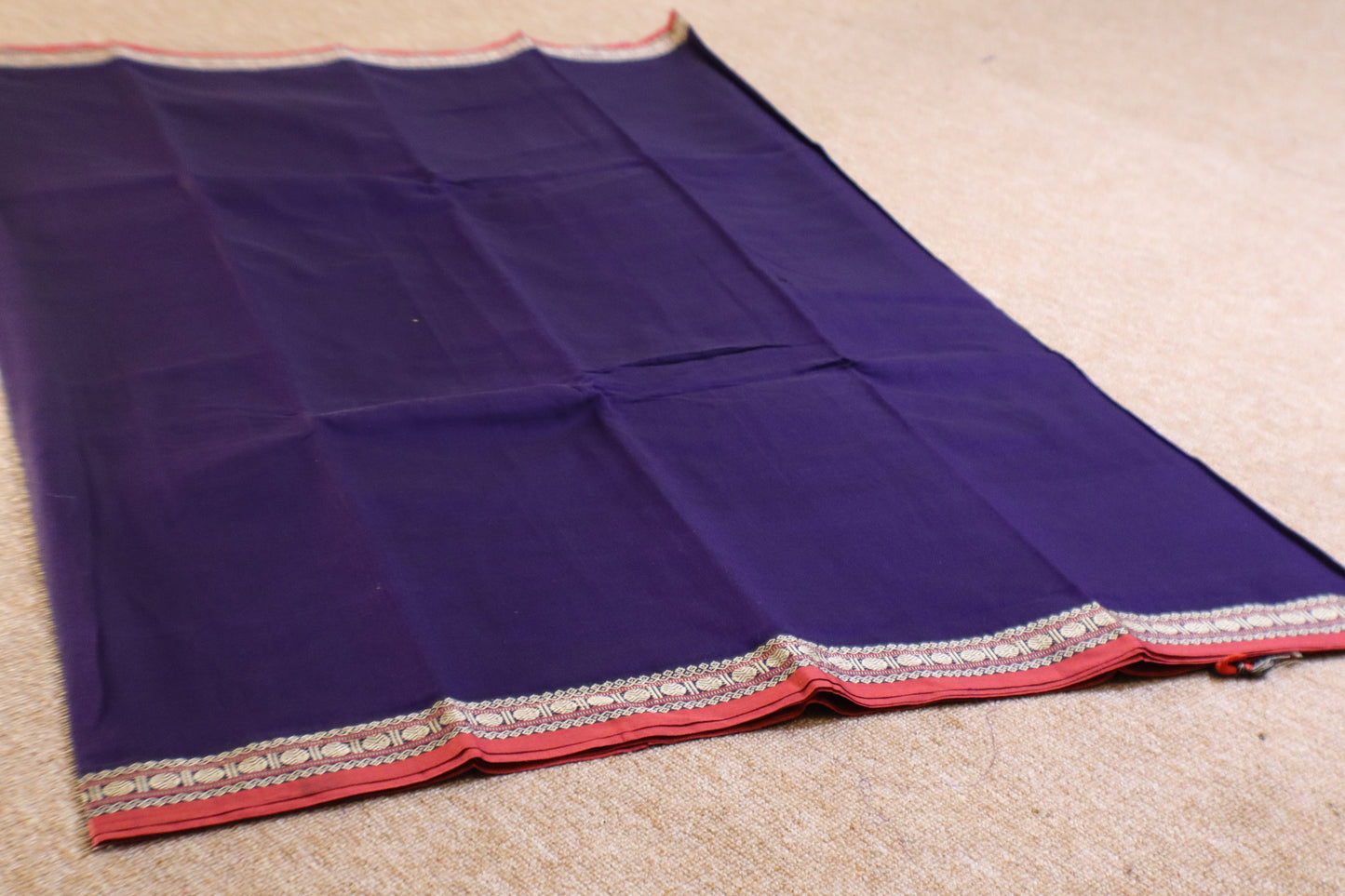Narayanpet Saree - Purple with Red Border - NPEQ015