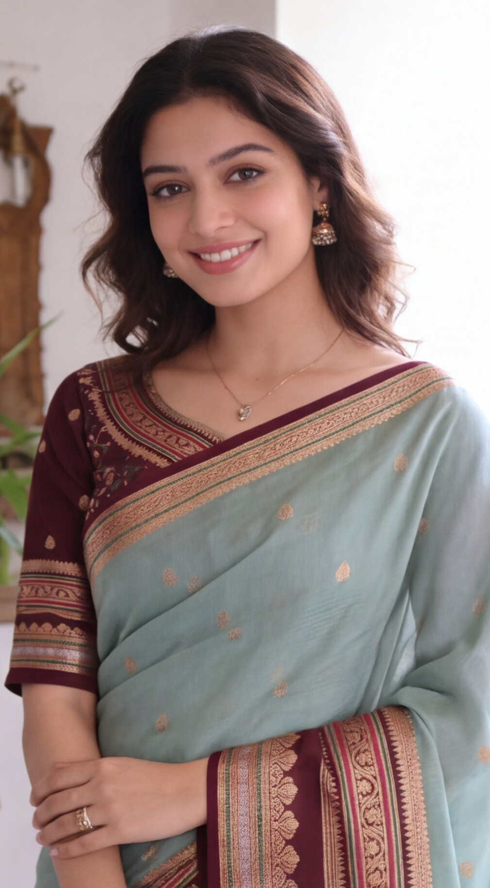 Warm Silk - Green and Purple