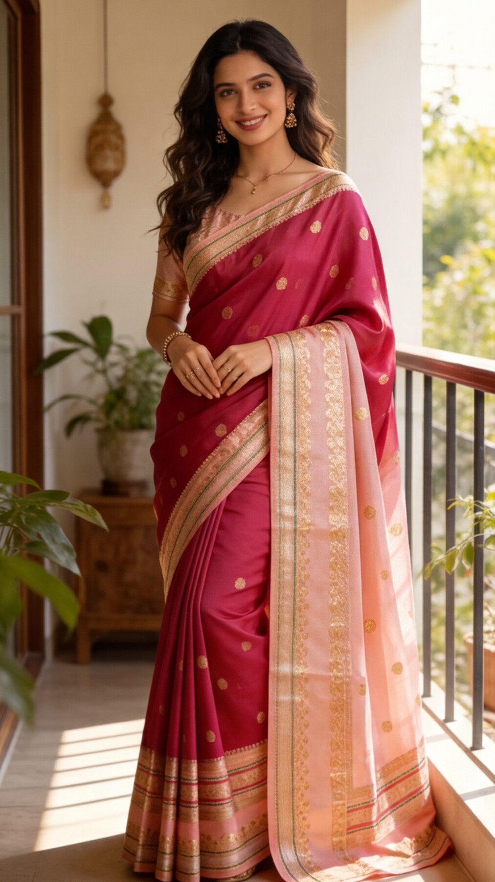 Warm Silk - Rani Pink and Baby Pink