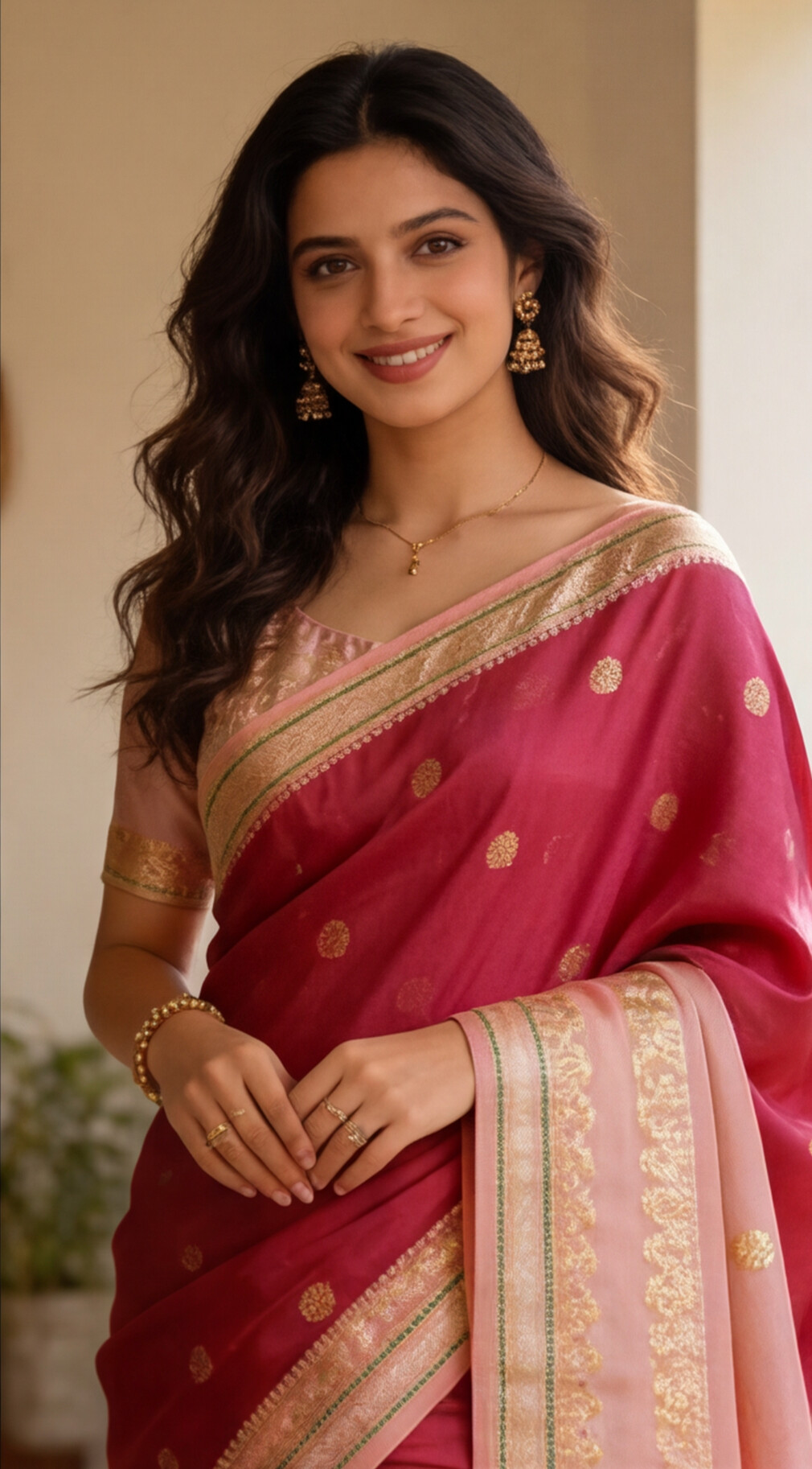 Warm Silk - Rani Pink and Baby Pink
