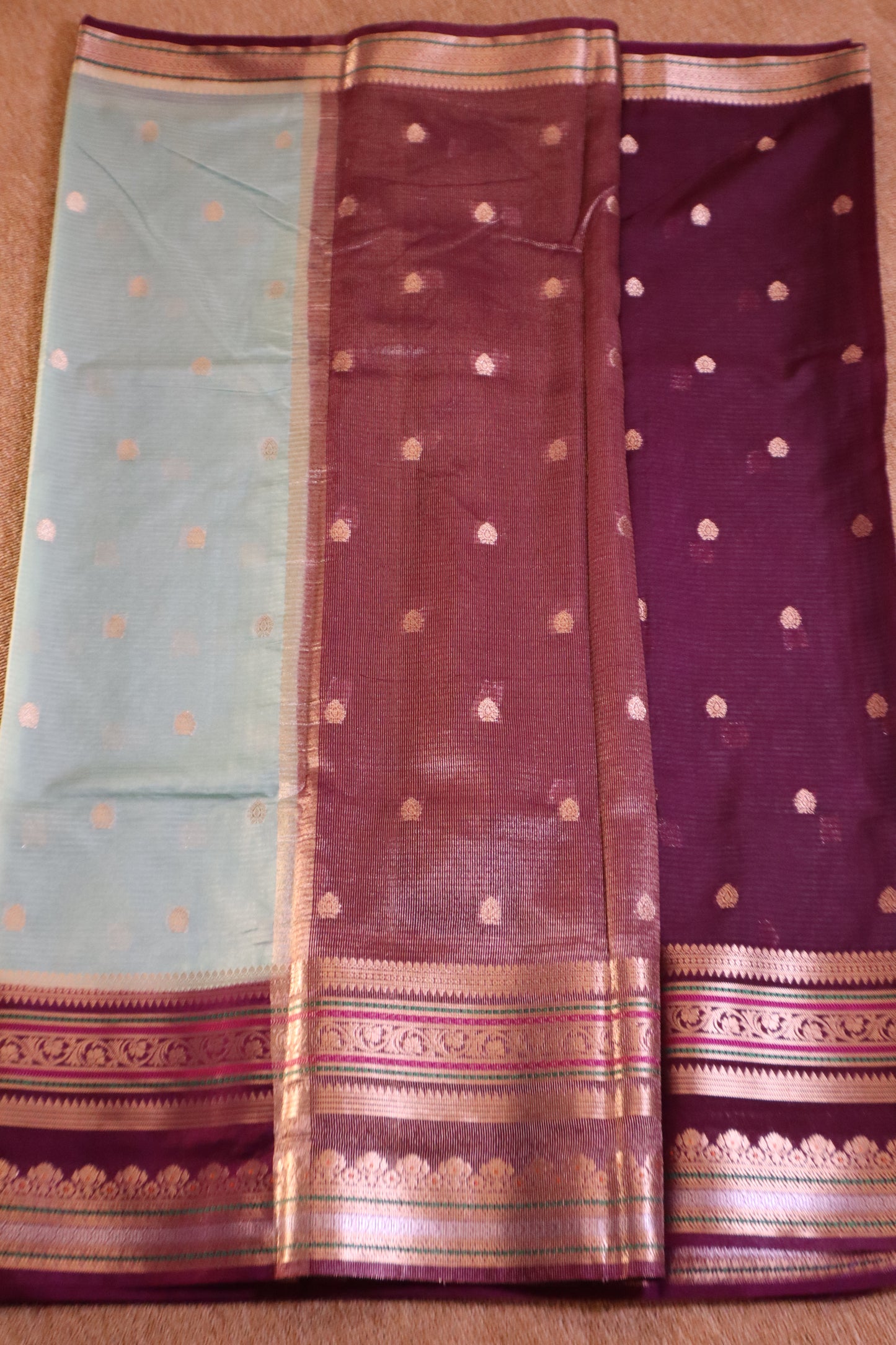Warm Silk - Green and Purple