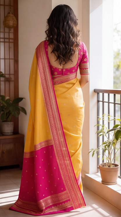 Warm Silk - Yellow and Pink