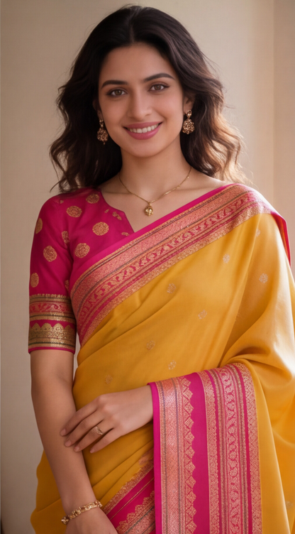 Warm Silk - Yellow and Pink